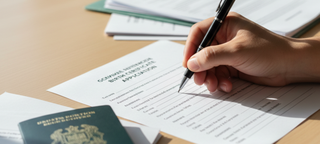 Guyana birth certificate application form and required details