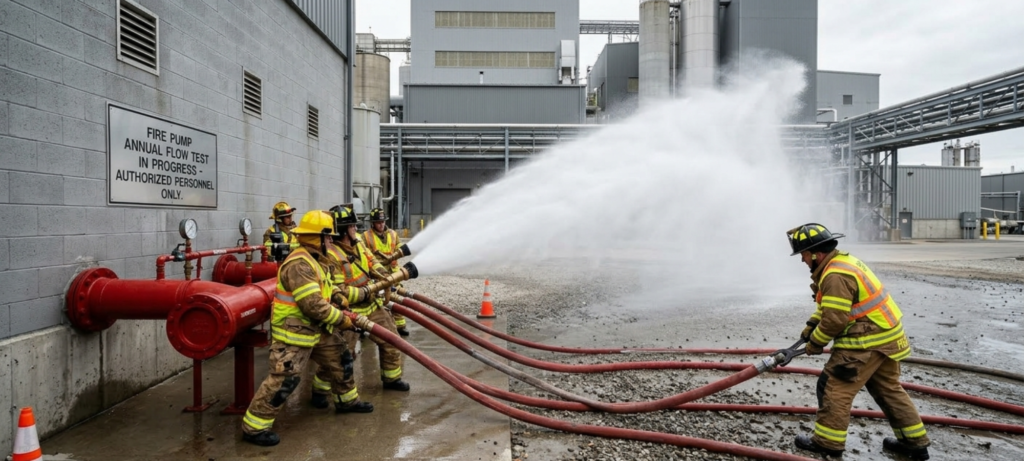 fire pump annual flow testing process