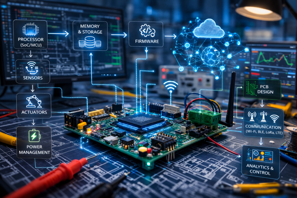 system architecture design for hardware radiocord technologies communication and firmware layer diagram